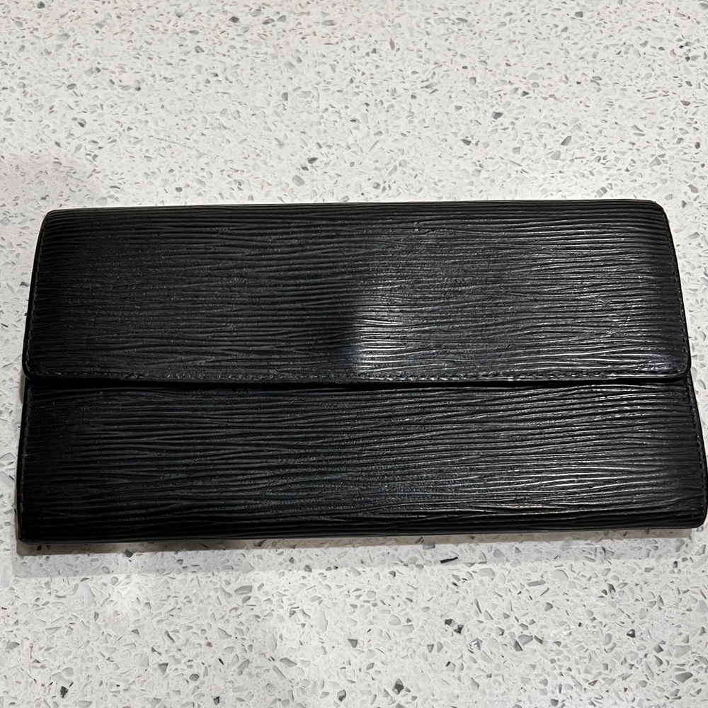 Louis Vuitton Vintage Epi Dark Navy Textured Wallet